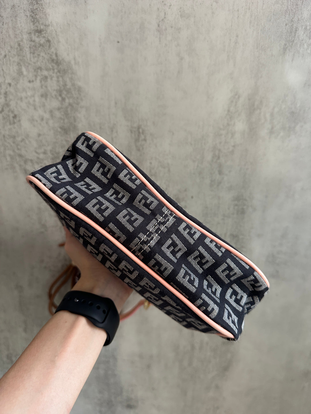 Fendi Zucca Canvas Mini Hobo 🖤🩷 | Playful Vintage Charm with a Sweet Twist