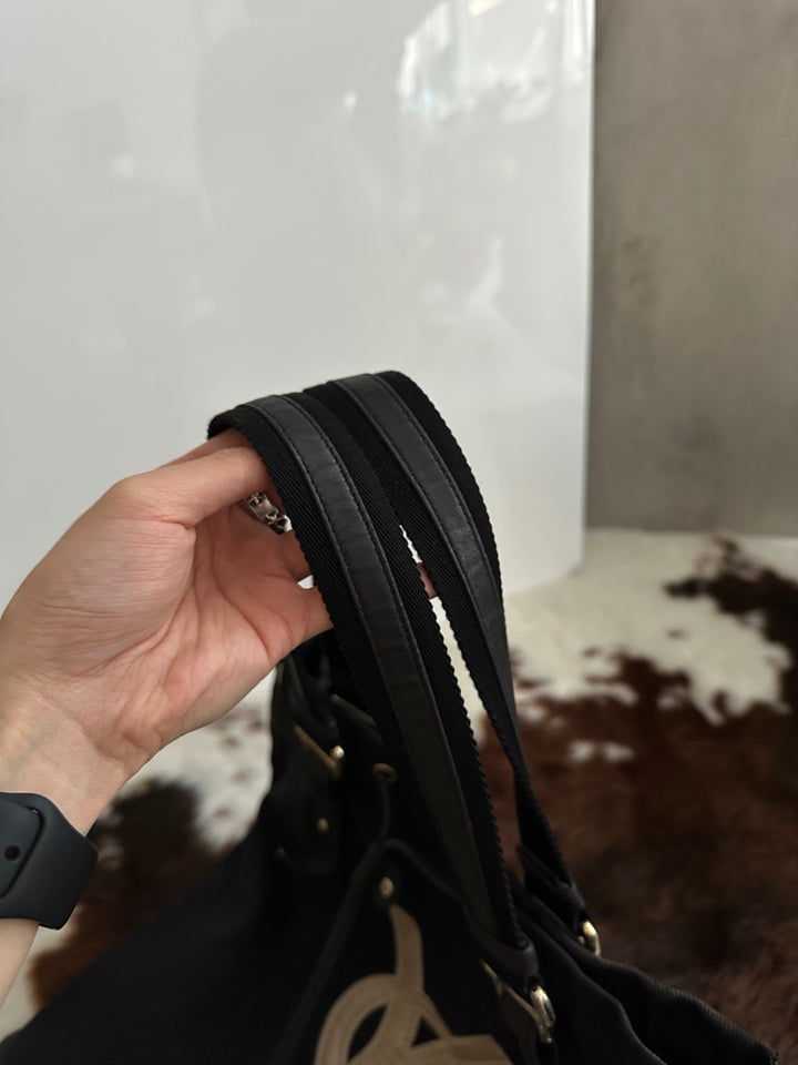 YSL Oversized Canvas Tote🖤 | Effortless Chic Meets Everyday Functionality