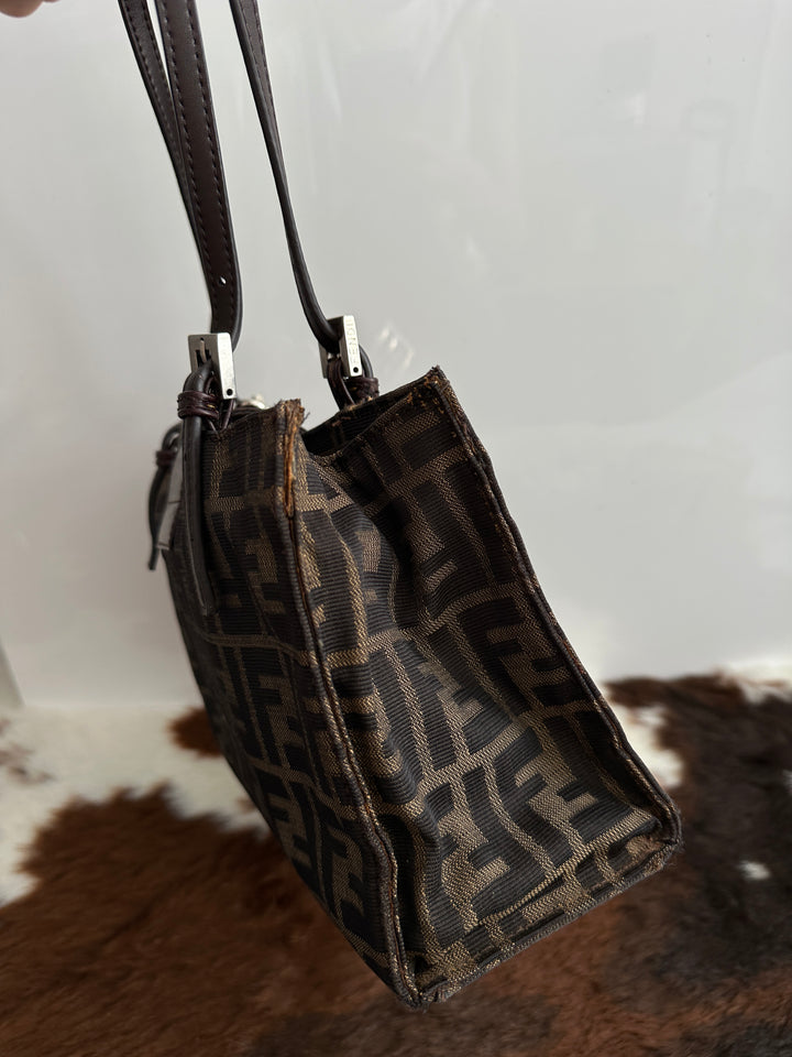 Fendi Zucca Canvas Silver Buckle Hobo 🤎 | Vintage Icon with Effortless Cool