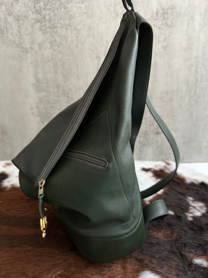 Loewe Vintage Lambskin Backpack 💚 | Soft Luxury, Effortlessly Cool
