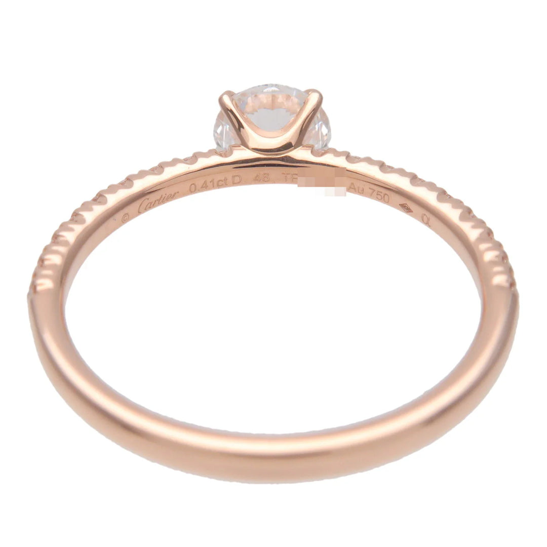 Cartier Etincelle Half Eternity 1P Diamond Ring 0.41ct K18PG US3.5 Used