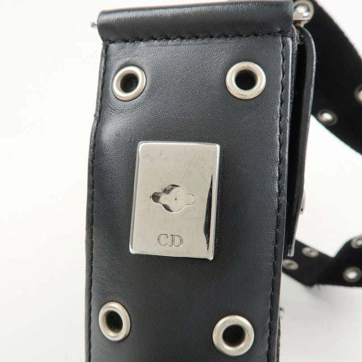 Christian Dior Trotter Street Chic Canvas Leather Shoulder Bag
