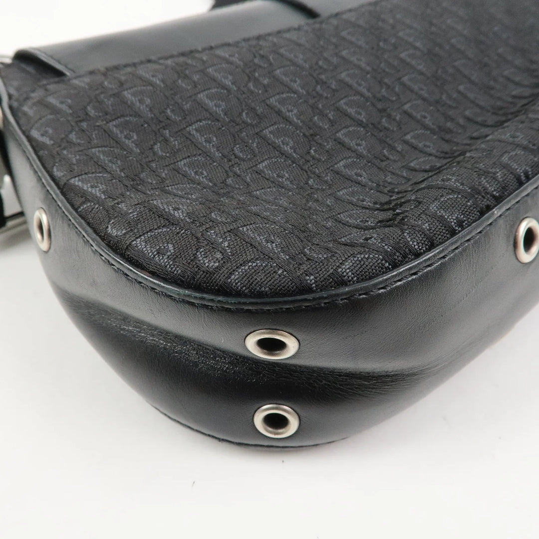Christian Dior Trotter Street Chic Canvas Leather Shoulder Bag