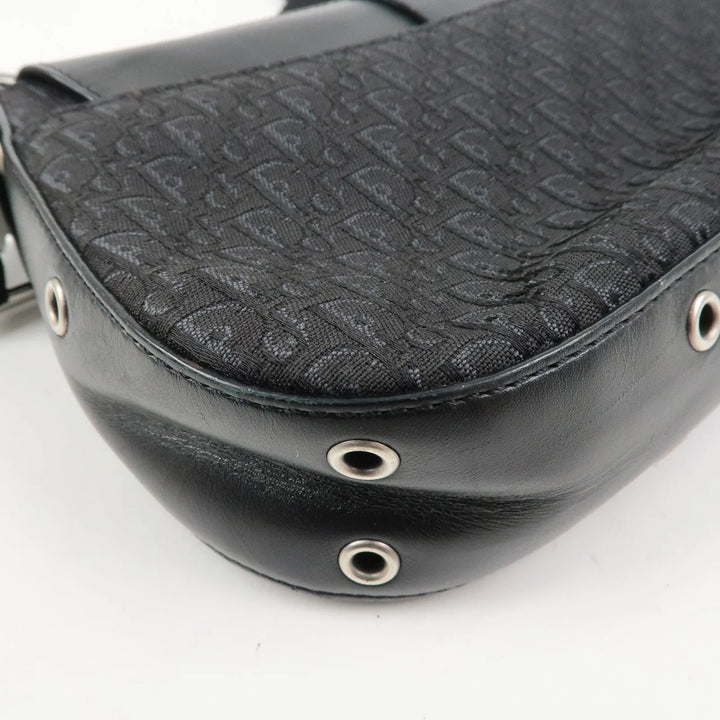 Christian Dior Trotter Street Chic Canvas Leather Shoulder Bag
