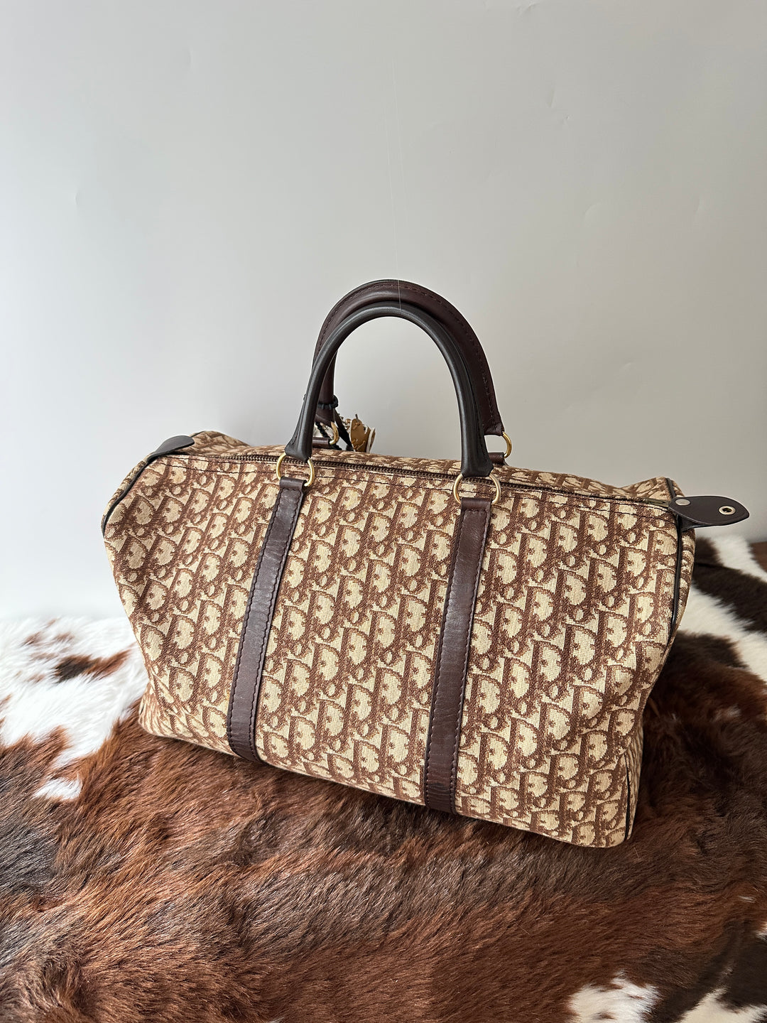 Dior Monogram Boston 40 Bag 🤎｜Iconic Oblique Canvas・Spacious Travel Size・Vintage Classic