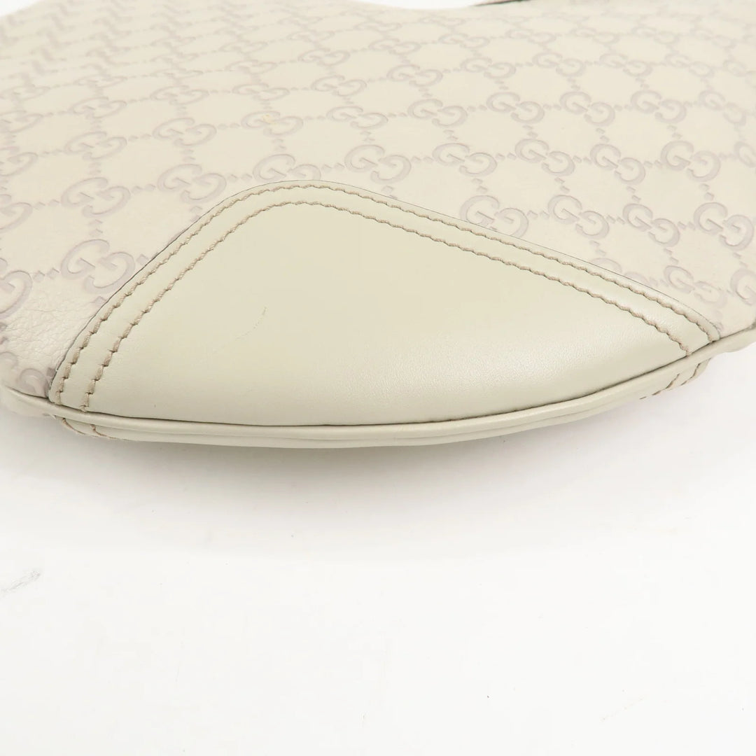 GUCCI Sherry Guccissima Leather Shoulder Bag Ivory 293596