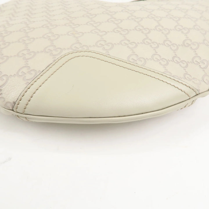 GUCCI Sherry Guccissima Leather Shoulder Bag Ivory 293596