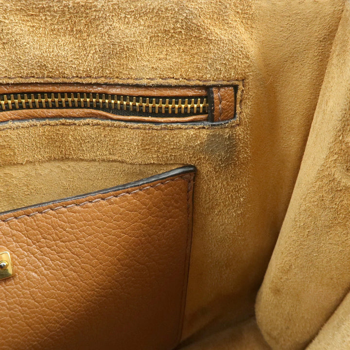 MIU MIU Madras Convertible Denim Leather 2Way Bag Hand Bag 5BA104