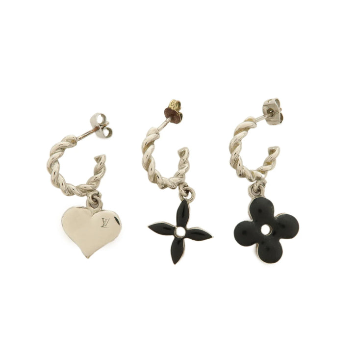 Louis Vuitton Bookle Doreille Sweet Monogram Earrings Silver M65677