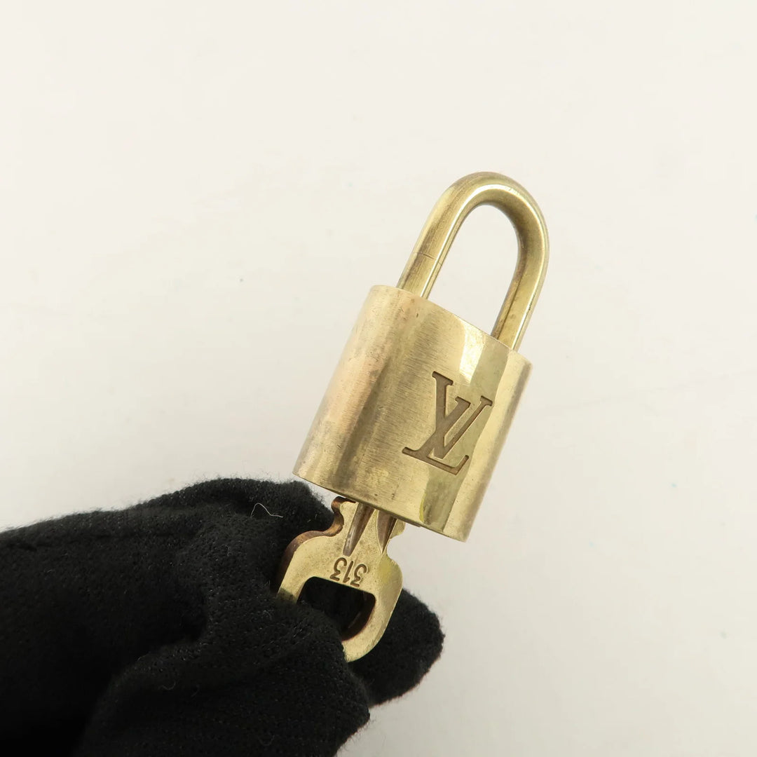 Louis Vuitton Set of 10 Lock & Key Cadena Key Lock Metal Gold Used