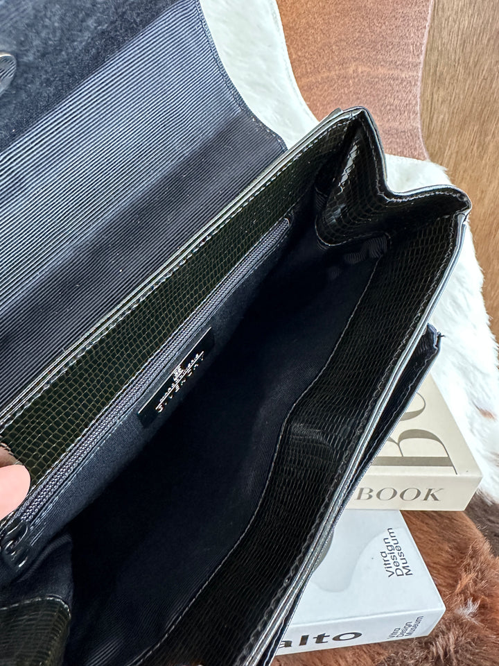 Givenchy 4G Lizard-Embossed Top Handle Bag 🖤😍｜Glossy Lizard Texture × Minimalist 4G Logo × Japanese-Inspired Chic