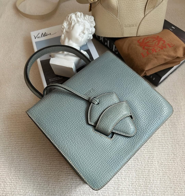 LOEWE Mist Blue Leaf Tote Bag｜Mini Size with Elegant Silhouette 🤍✨ Timeless Vintage Charm