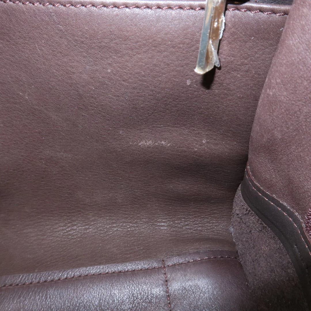 LOEWE Anagram Suede Leather Amazona 28 Hand Bag Brown