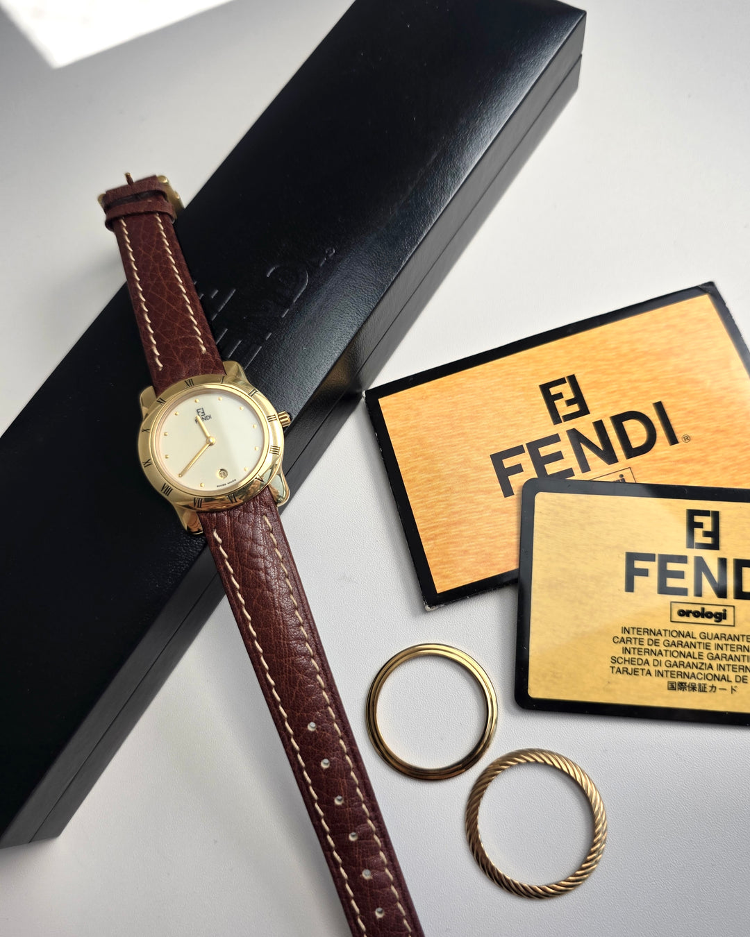 Fendi Roman Bezel Watch 🤎✨｜Classic Roman Numeral Bezel × Cream Dial × Timeless Vintage Style