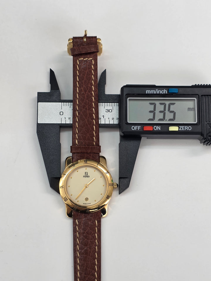 Fendi Roman Bezel Watch 🤎✨｜Classic Roman Numeral Bezel × Cream Dial × Timeless Vintage Style