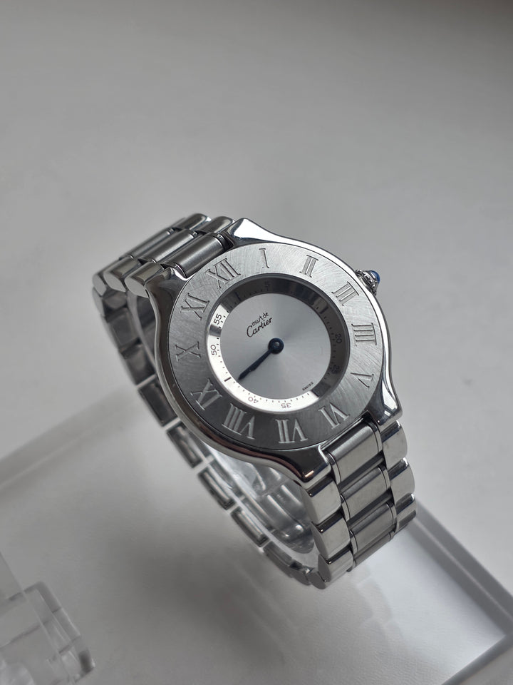Cartier Must 21 Watch ✨｜Engraved Roman Bezel × Classic Round Case × Iconic Cartier Design