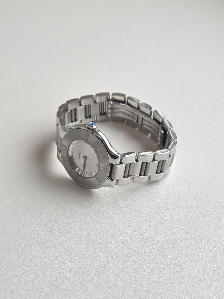 Cartier Must 21 Watch ✨｜Engraved Roman Bezel × Classic Round Case × Iconic Cartier Design