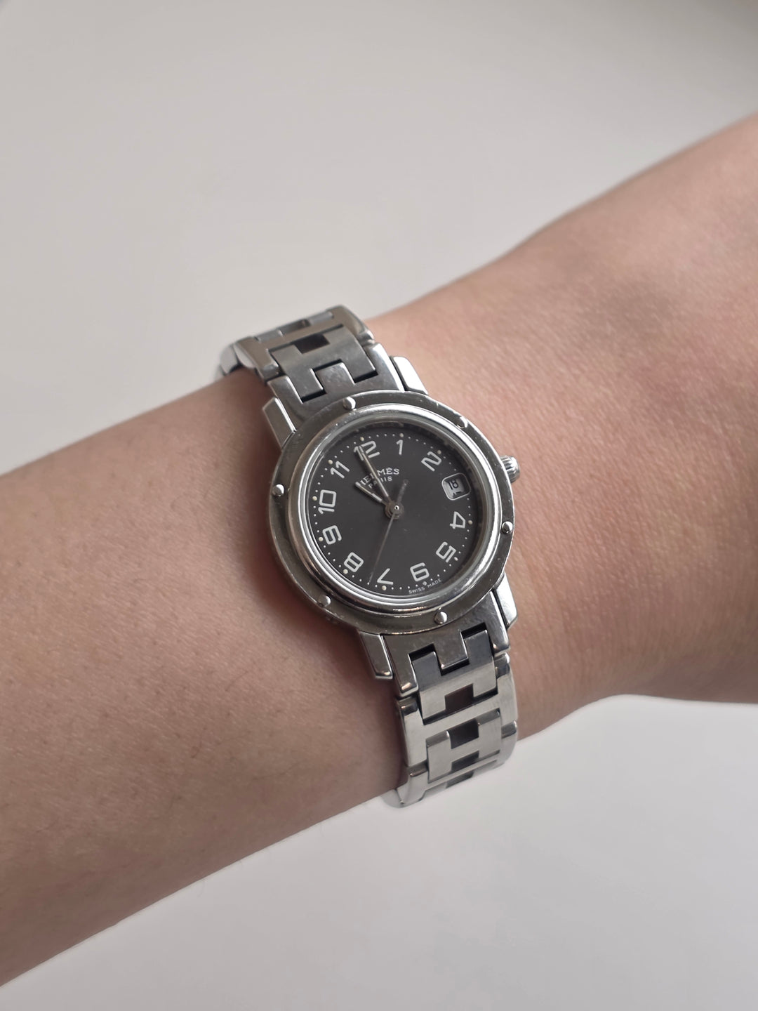 Hermès Clipper Watch ✨｜Sporty Round Case × Arabic Numeral Dial × Iconic H-Link Bracelet