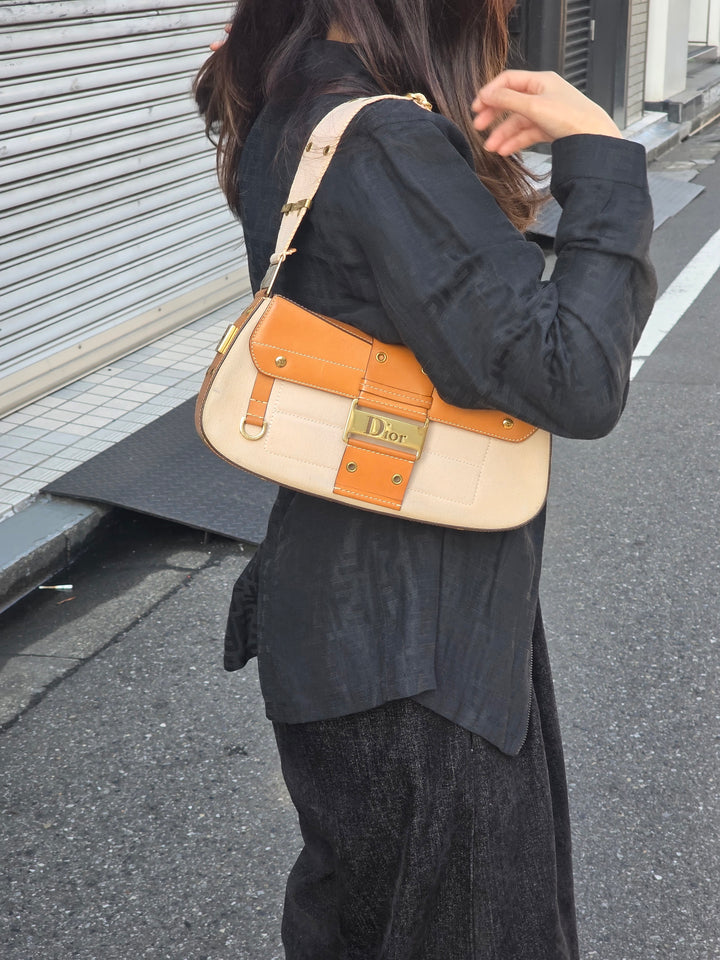 Dior Vintage Punk Hobo Bag 🌸🤎｜Galliano-Era Icon × Adjustable Strap × Rare Archival Style