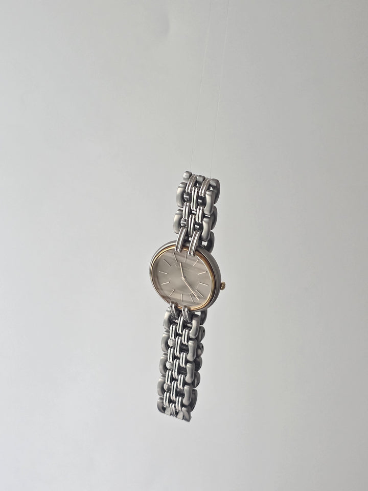 Christian Dior Two-Tone Bracelet Watch ✨｜Sunburst Dial × Date Display × Elegant Vintage Design