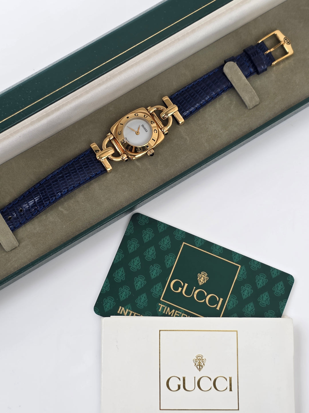 Gucci Horsebit Watch ✨｜Iconic GG Bezel × Horsebit Detail × Blue Leather Strap