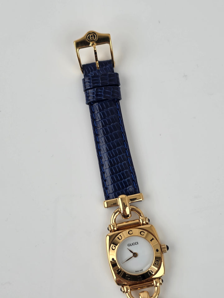 Gucci Horsebit Watch ✨｜Iconic GG Bezel × Horsebit Detail × Blue Leather Strap