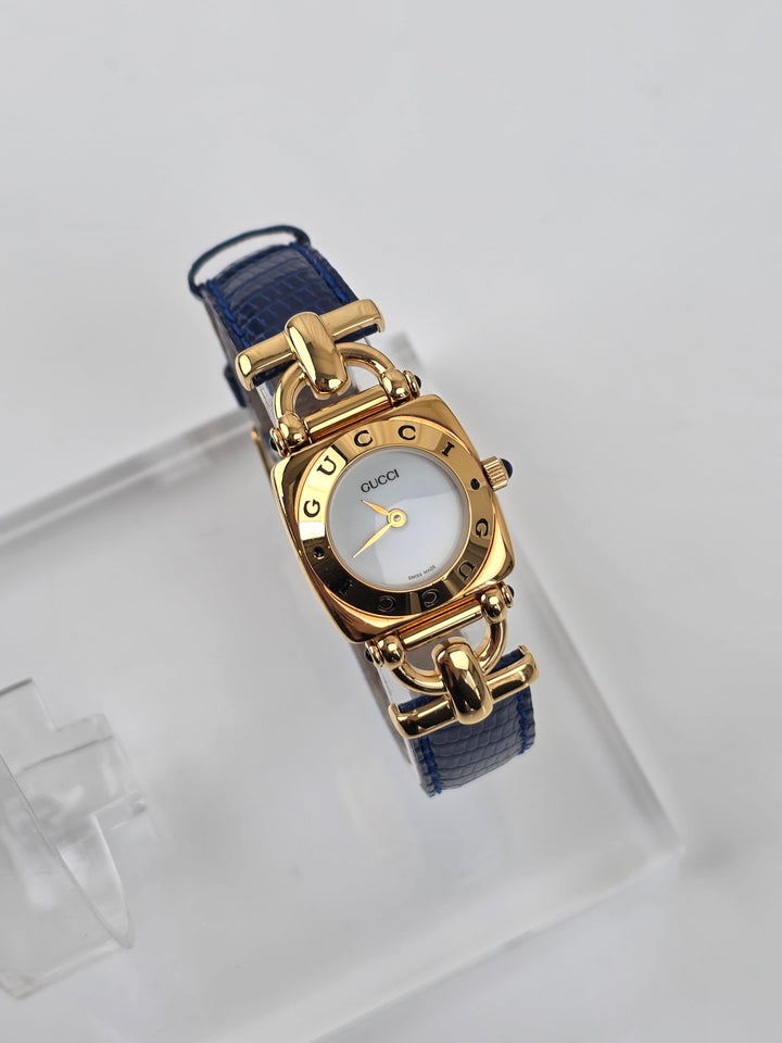 Gucci Horsebit Watch ✨｜Iconic GG Bezel × Horsebit Detail × Blue Leather Strap