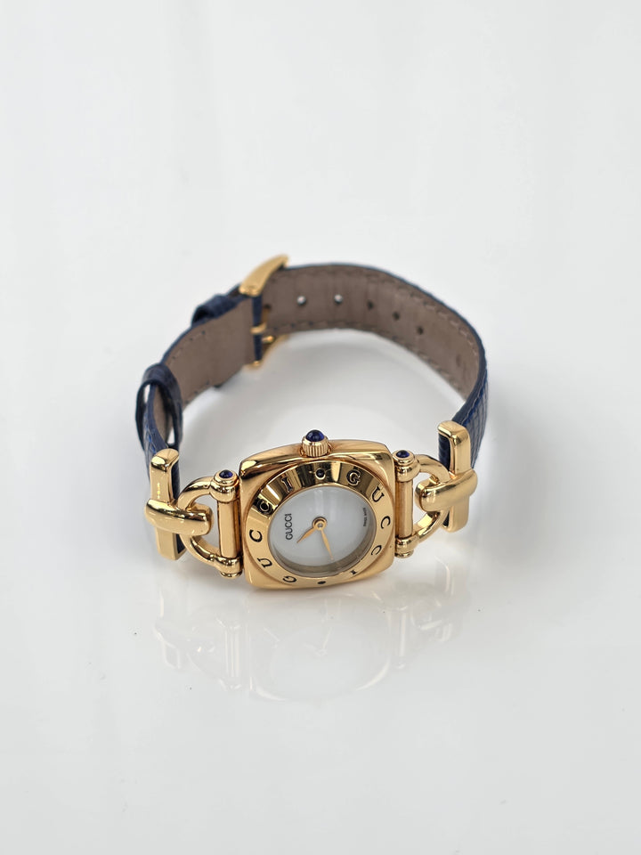 Gucci Horsebit Watch ✨｜Iconic GG Bezel × Horsebit Detail × Blue Leather Strap