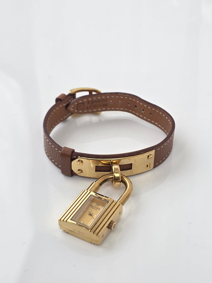 Hermès Kelly Watch ✨｜Iconic Padlock Design × Gold Tone × Interchangeable Leather Strap