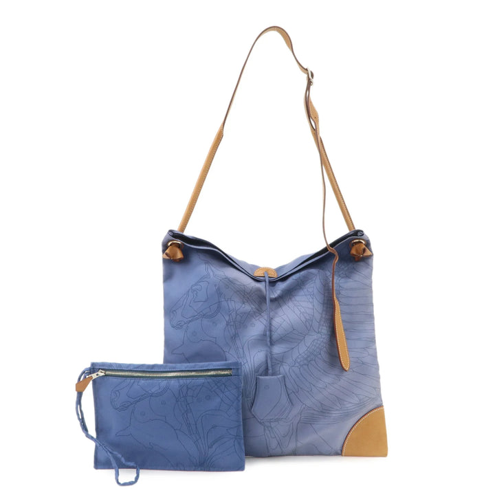 Hermes Silky City PM Silk Leather Shoulder Bag Crossbody Bag