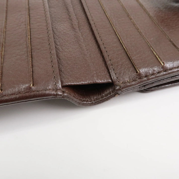 CHANEL COCO Mark Wild Stitch Caviarskin Compact Tri-fold Wallet