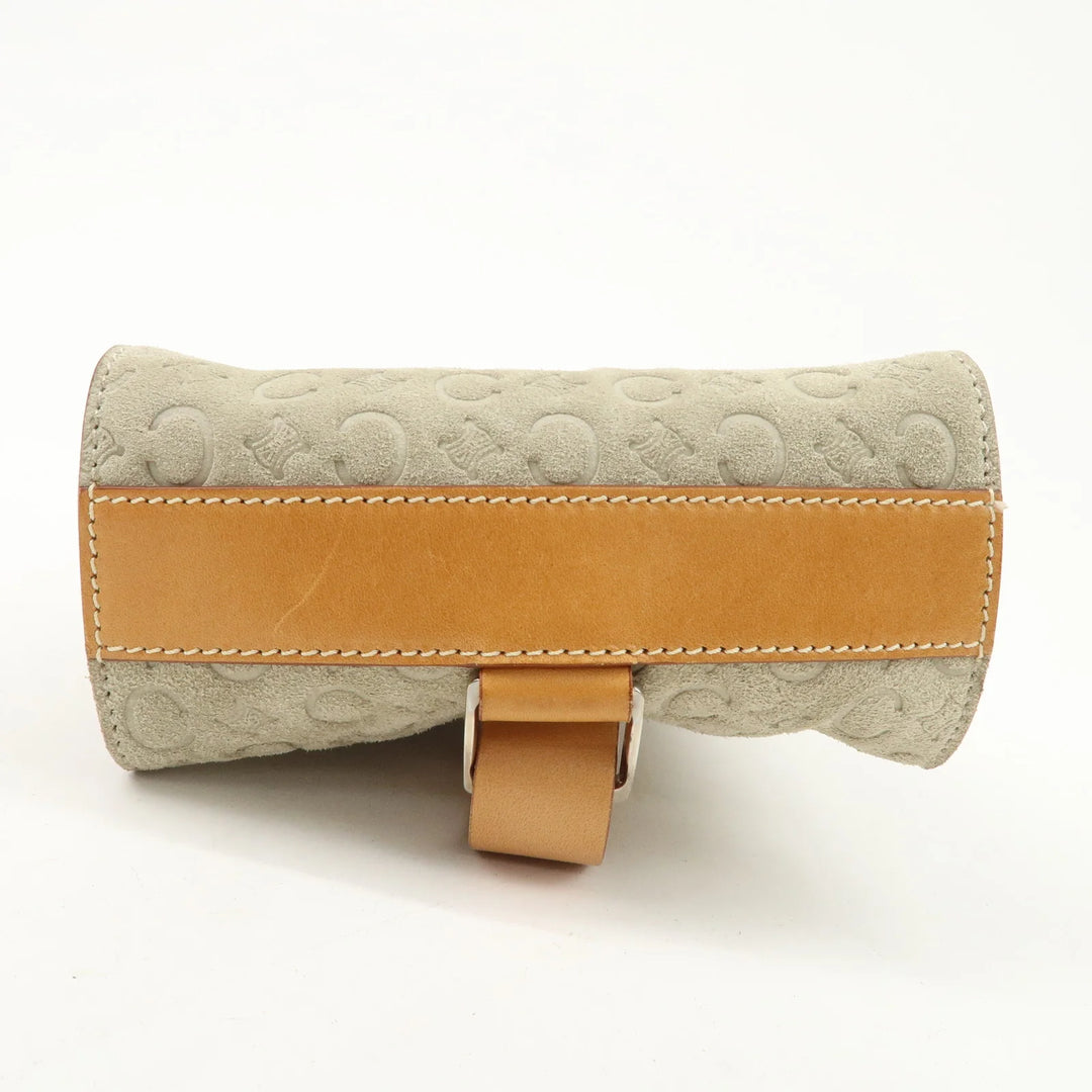 CELINE Macadam Suede Leather 2Way Shoulder Bag Hand Bag MC00/1 Used