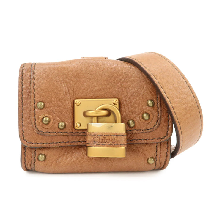 Chloe Paddington Belt Waist Bag Brown Gold