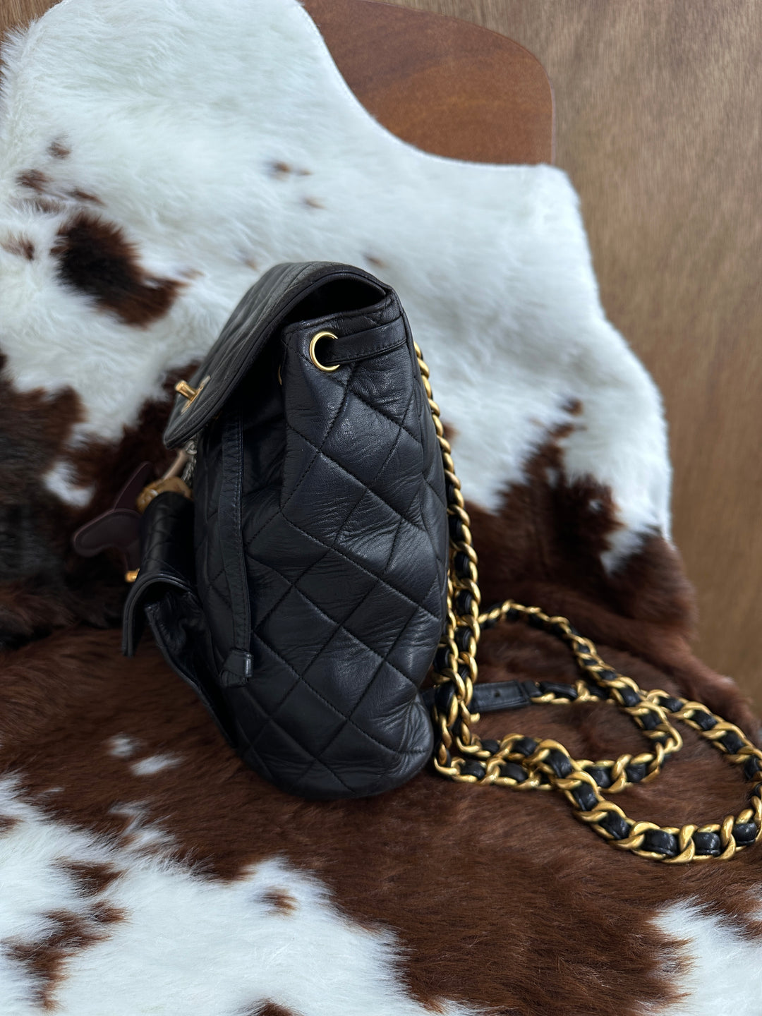Chanel Duma Quilted Lambskin Backpack 🖤｜Classic CC Turnlock・Vintage Chain Strap・Iconic Quilted Design