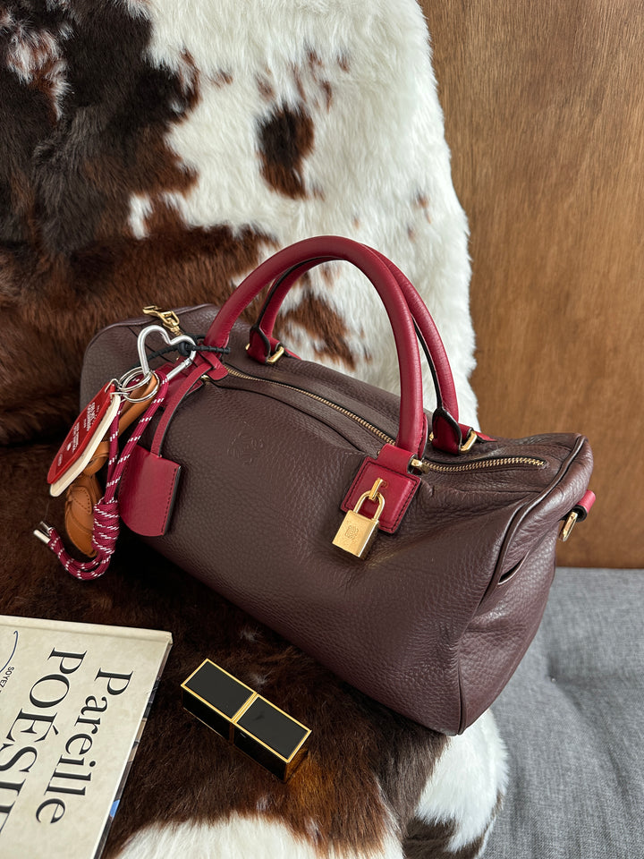Loewe Amazona Style Boston Bag 🤎😍｜Soft Calf Leather・Key Lock Detail・Elongated Silhouette
