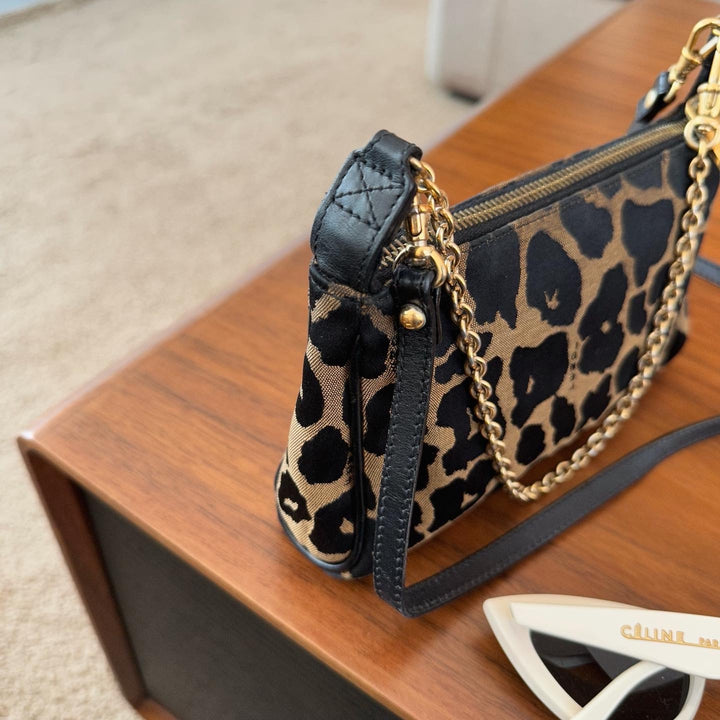 FENDI Leopard Print Chain Shoulder Bag（with Original Leather Strap）｜Rare Elegance × Fierce Charm 🐆✨
