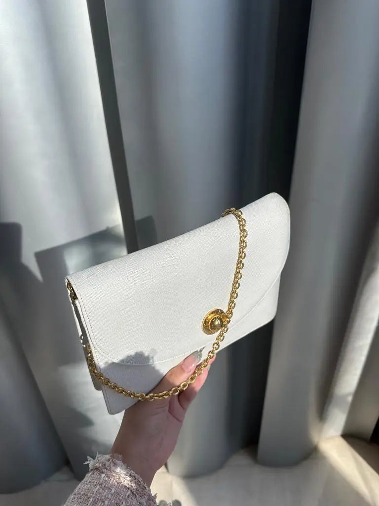 CELINE White Denim “Globe Coin” Bag｜Ultra-Rare Triple-Style Vintage Find ✨🤍