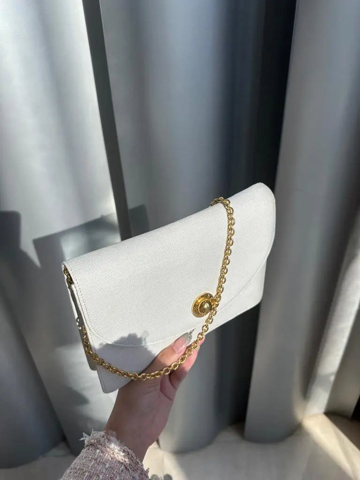 CELINE White Denim “Globe Coin” Bag｜Ultra-Rare Triple-Style Vintage Find ✨🤍