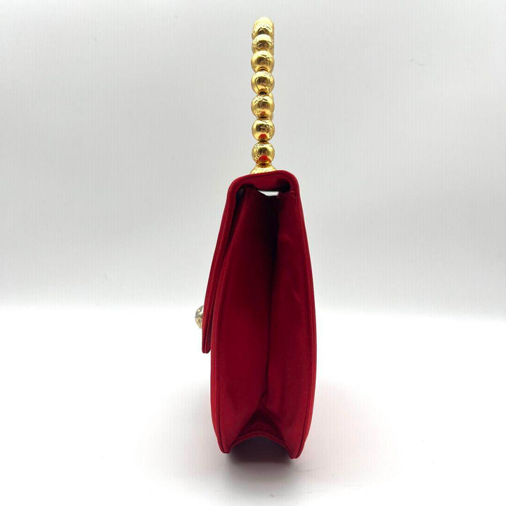 CELINE Red Satin Crystal-Embellished Spinning Planet Bag｜Collector’s Rare Treasure ❤️✨