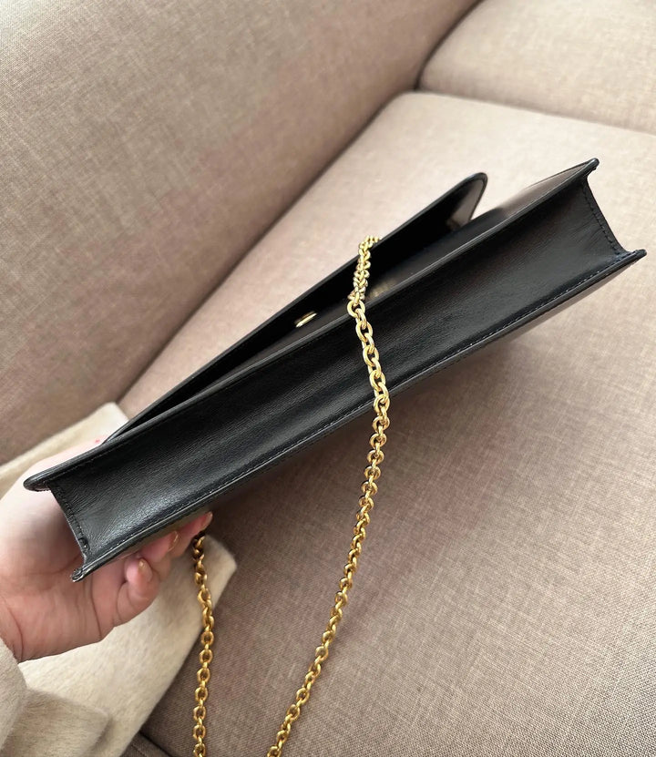 CELINE Black & Gold “Globe Coin” Clasp Bag｜2-in-1 Vintage Elegance ✨🤍