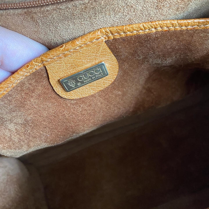 GUCCI Ostrich Leather Kelly Bag in Caramel｜Rare Ostrich Elegance × Statement Occasion Style 🧡