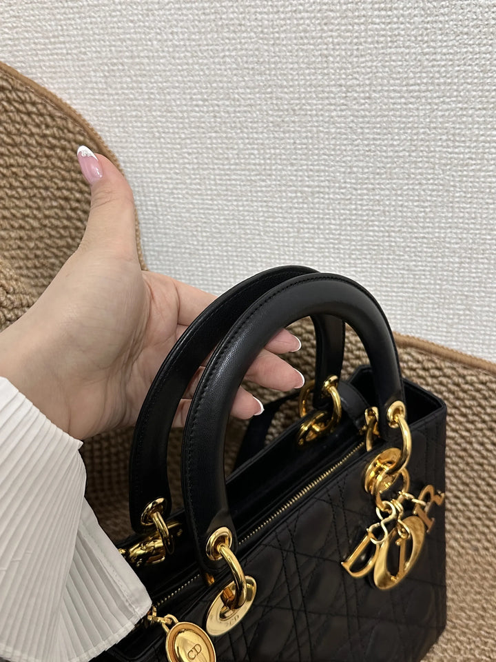 DIOR Lady Dior Lambskin Handbag（Black × Gold Hardware）｜Timeless Icon × Collector’s Gem 🖤✨