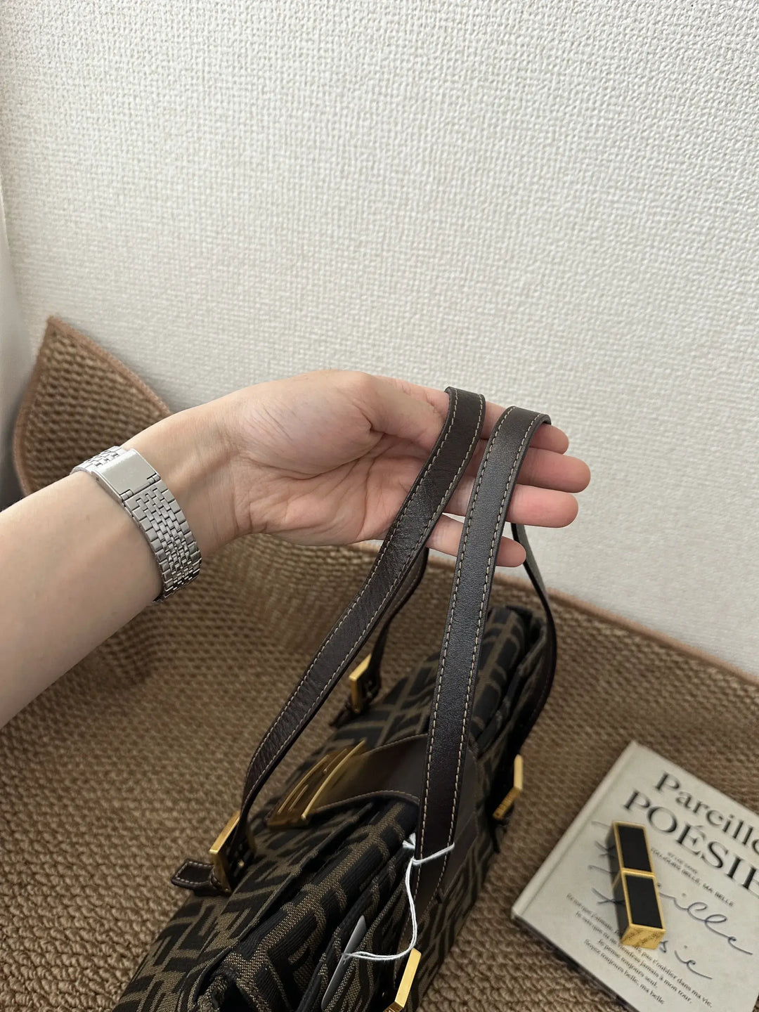 FENDI Monogram Baguette Tote（Brown Canvas & Leather Trim）｜Lightweight Elegance × Timeless Versatility 🤎✨