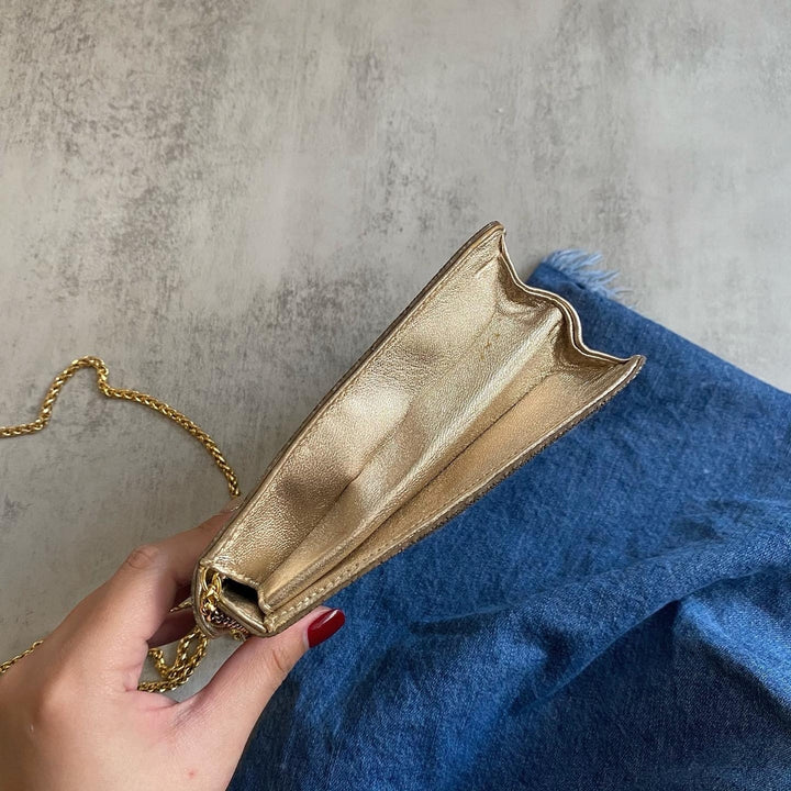 GUCCI Yellow Stingray Metallic Bamboo Turnlock Crossbody｜Rare Stingray Leather × Festive Statement Luxury 🐡🎋