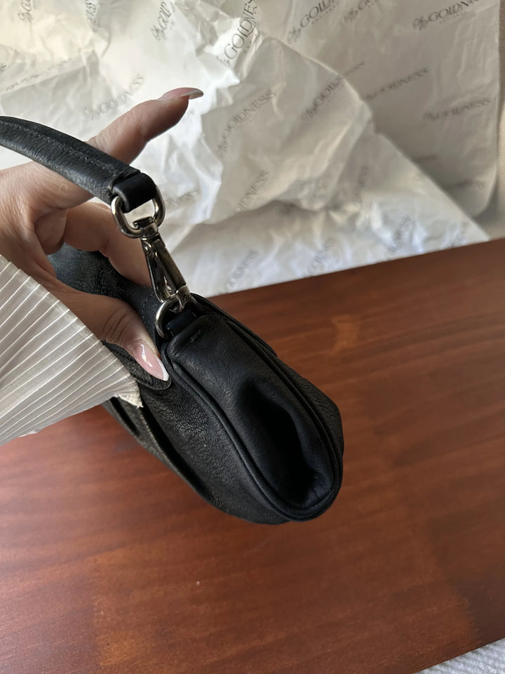 PRADA Special Edition Black Crystal Hobo｜Swarovski-Embellished Buckle × Matte Black Calfskin 🖤✨