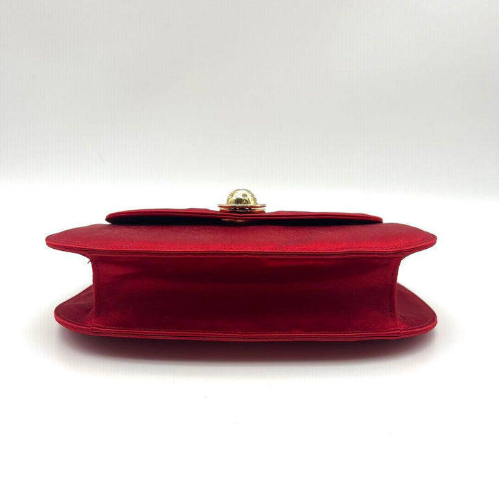 CELINE Red Satin Crystal-Embellished Spinning Planet Bag｜Collector’s Rare Treasure ❤️✨