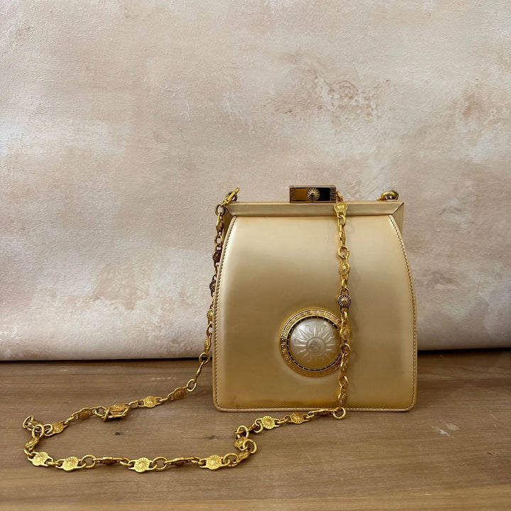 VERSACE Chick Minaudière｜Detachable Chain × Vintage Sun Medallion 🐥✨ Rare Collector’s Piece