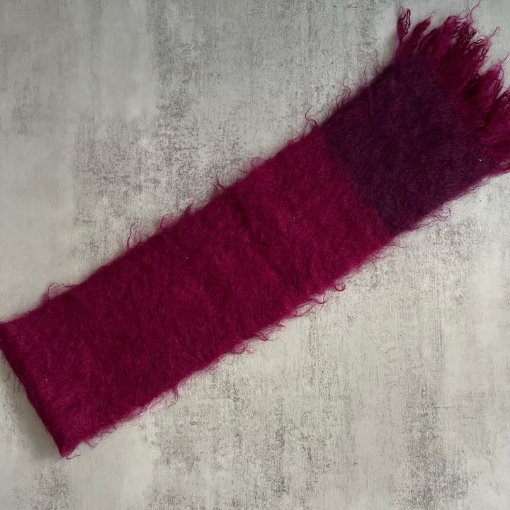 LOEWE Mohair Scarf in Purple & Chocolate｜Soft & Cozy Winter Essential 💜🤎 Luxuriously Warm
