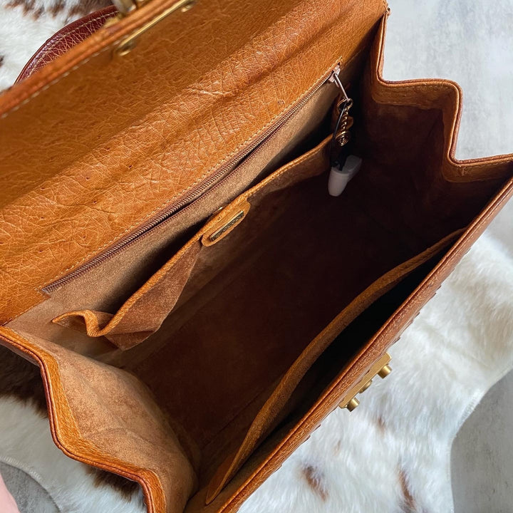 GUCCI Ostrich Leather Kelly Bag in Caramel｜Rare Ostrich Elegance × Statement Occasion Style 🧡