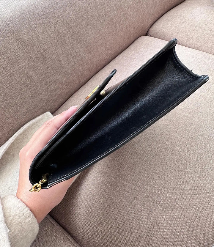 CELINE Black & Gold “Globe Coin” Clasp Bag｜2-in-1 Vintage Elegance ✨🤍